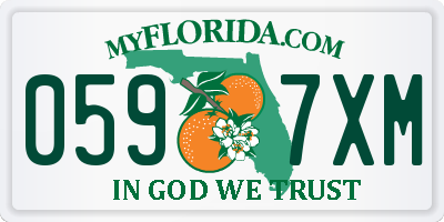 FL license plate 0597XM