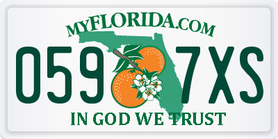 FL license plate 0597XS