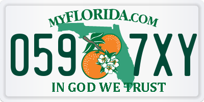FL license plate 0597XY
