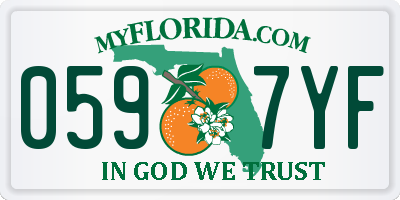 FL license plate 0597YF