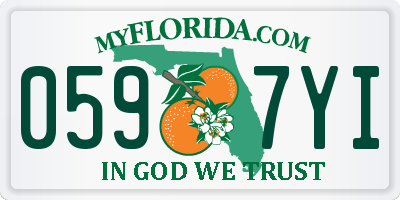 FL license plate 0597YI