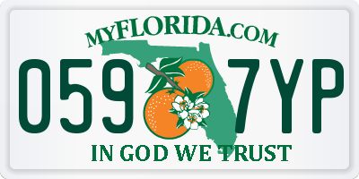 FL license plate 0597YP