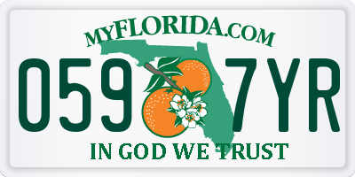 FL license plate 0597YR