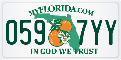 FL license plate 0597YY