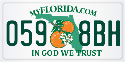 FL license plate 0598BH