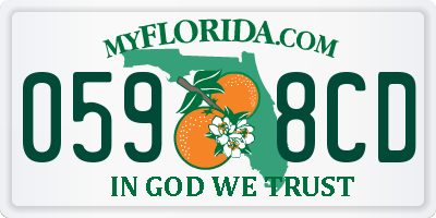 FL license plate 0598CD