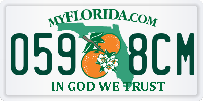 FL license plate 0598CM