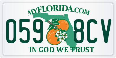 FL license plate 0598CV