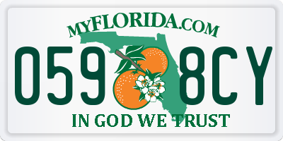 FL license plate 0598CY