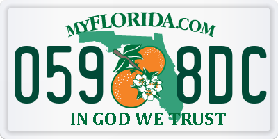 FL license plate 0598DC