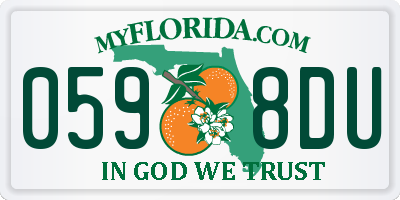 FL license plate 0598DU