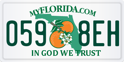 FL license plate 0598EH