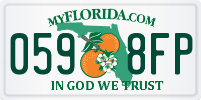 FL license plate 0598FP
