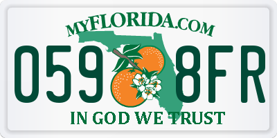 FL license plate 0598FR