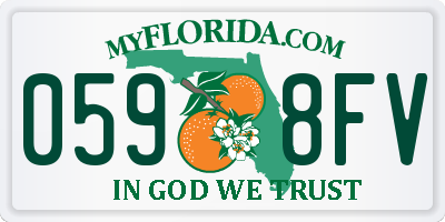 FL license plate 0598FV