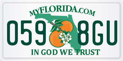 FL license plate 0598GU