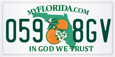 FL license plate 0598GV