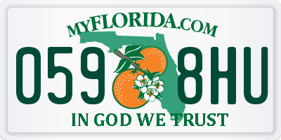 FL license plate 0598HU