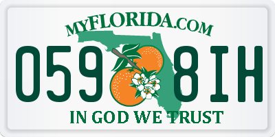 FL license plate 0598IH