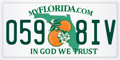 FL license plate 0598IV