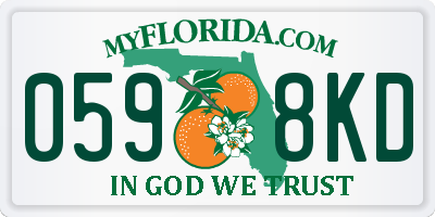 FL license plate 0598KD