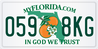 FL license plate 0598KG
