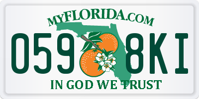 FL license plate 0598KI