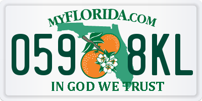 FL license plate 0598KL