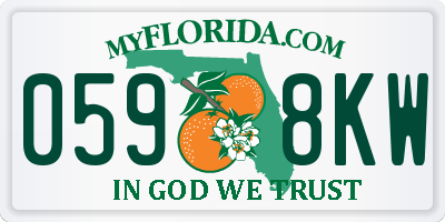 FL license plate 0598KW