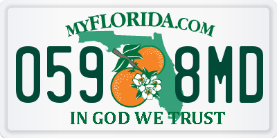 FL license plate 0598MD