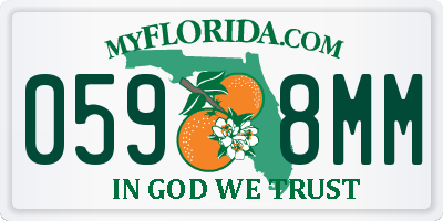 FL license plate 0598MM