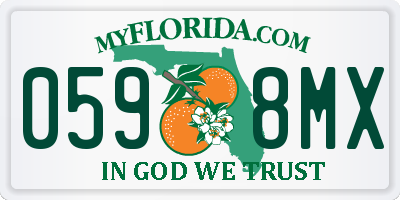 FL license plate 0598MX