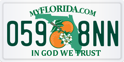 FL license plate 0598NN