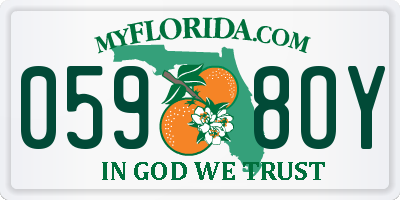 FL license plate 0598OY