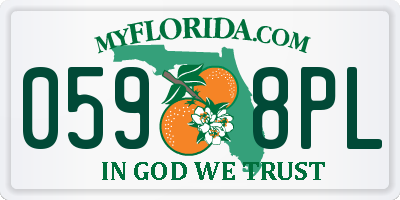 FL license plate 0598PL