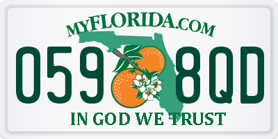 FL license plate 0598QD
