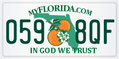 FL license plate 0598QF