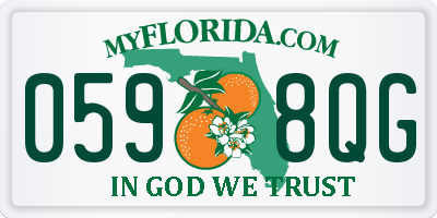 FL license plate 0598QG