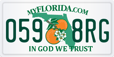 FL license plate 0598RG