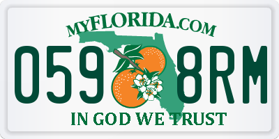 FL license plate 0598RM