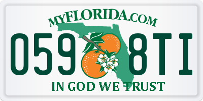 FL license plate 0598TI