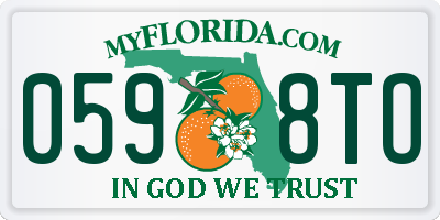 FL license plate 0598TO