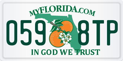 FL license plate 0598TP