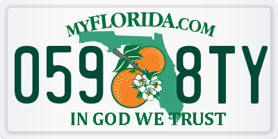 FL license plate 0598TY
