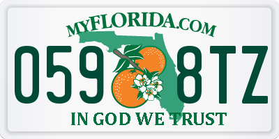 FL license plate 0598TZ