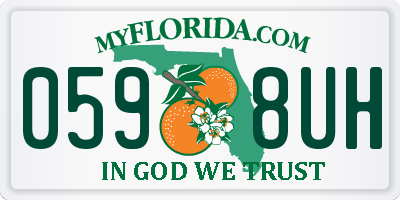 FL license plate 0598UH