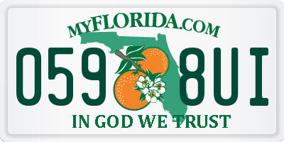 FL license plate 0598UI