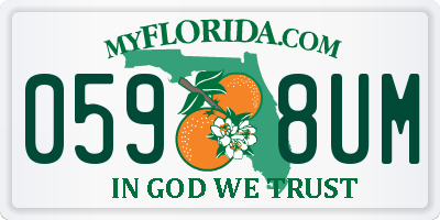 FL license plate 0598UM
