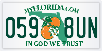 FL license plate 0598UN