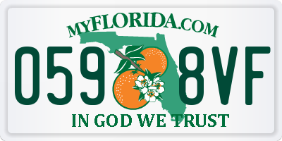 FL license plate 0598VF
